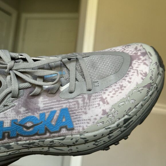 Hoka One One Speedgoat 6 Mens 11 Trail Running Shoe Sneaker Gray Hiking Trainer - Picture 10 of 12